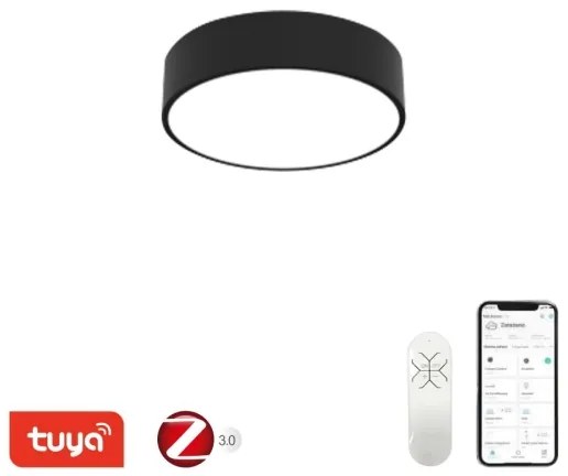 Immax NEO 07200L - Luce LED dimmerabile RONDATE LED/18W/230V nero Tuya + +TC