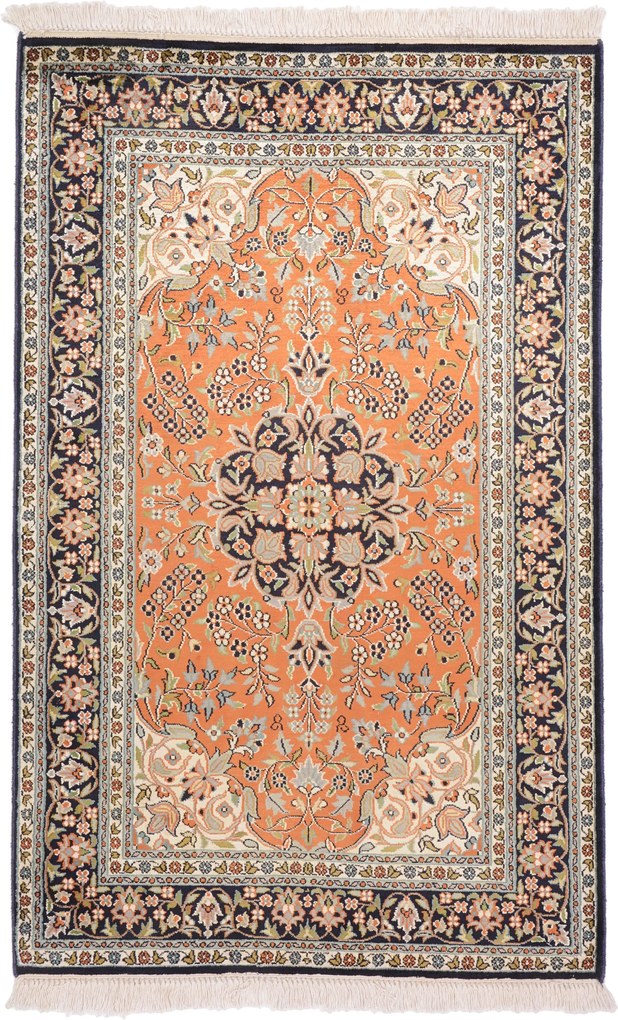 Cashmere Silk Tappeto 80 x 130 (Indian) Annodato A Mano