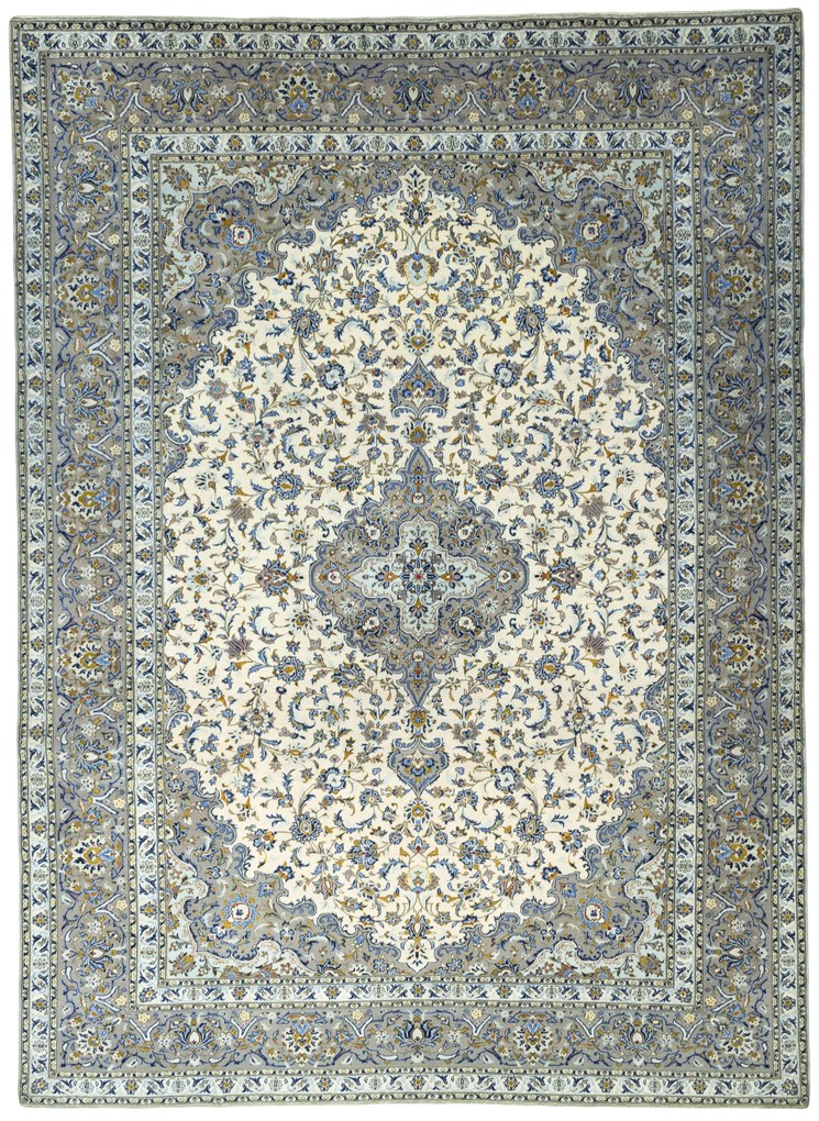 Kashan Tappeto persiano 410 x 300 Beige (Iran) Annodato A Mano