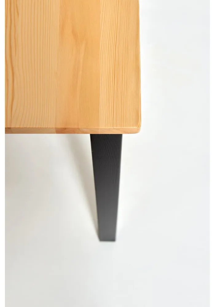 Tavolo da pranzo in legno di pino con struttura nera , 70 x 70 cm Sydney - Bonami Essentials