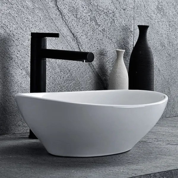 REA-U0133 - Lavabo da appoggio SOFIA 34,5x41 cm ceramica/bianco lucido