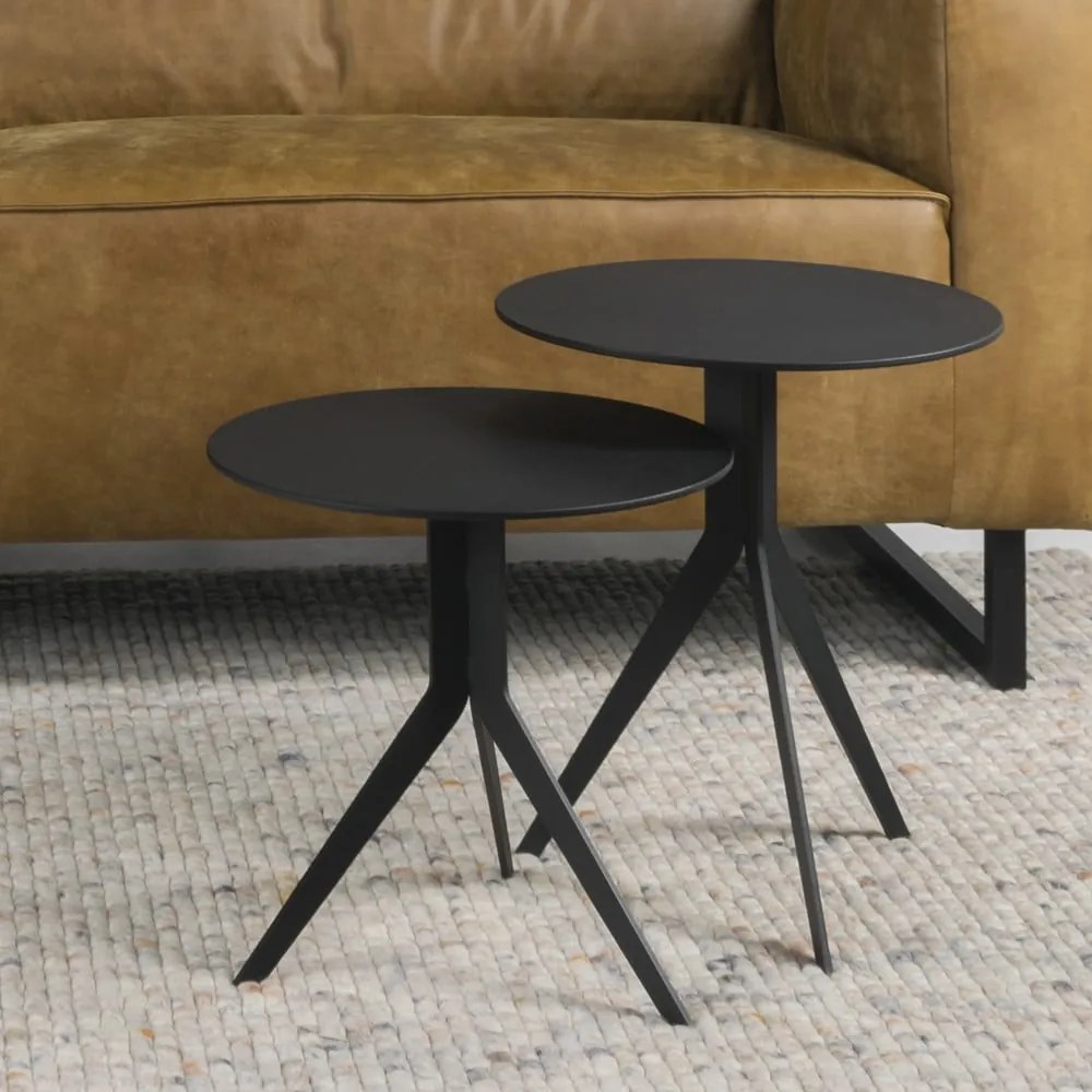 Tavolino rotondo in metallo ø 38 cm Daley – Spinder Design