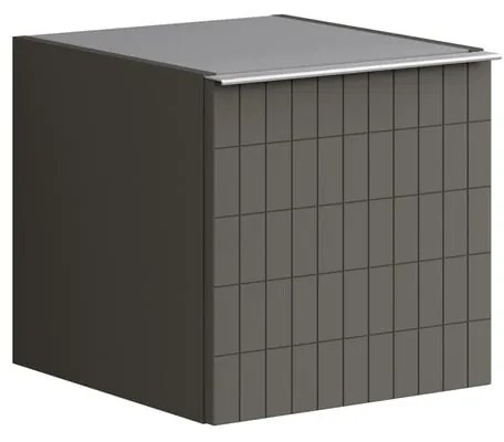 Struttura semi colonna da bagno Pixel 1 anta laccato opaco grigio carbone L 40 x H 40 x P 45.5 cm