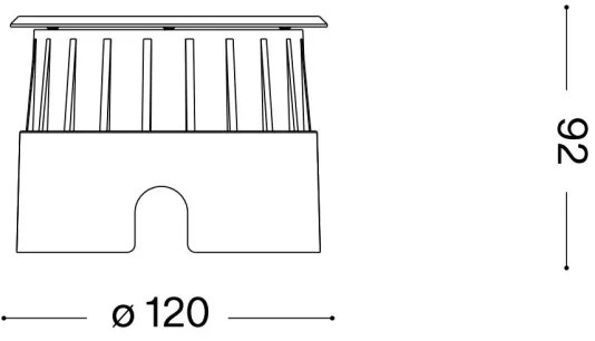Ideal Lux - Lampada LED segnapasso FLOOR LED/6W/230V diametro 12 cm CRI 90 IP67 cromo