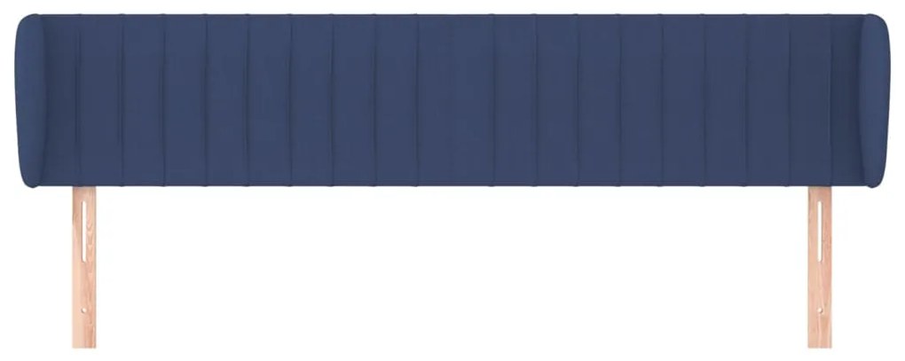 Testiera ad orecchio blu 183x23x78/88 cm in tessuto