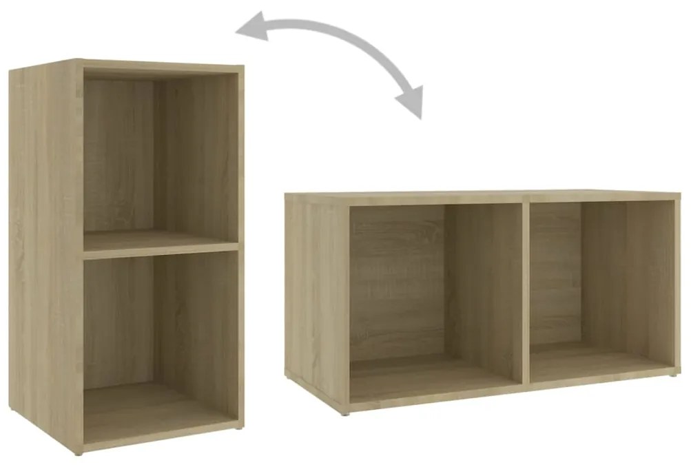 Set mobile tv 8 pz rovere sonoma in legno multistrato