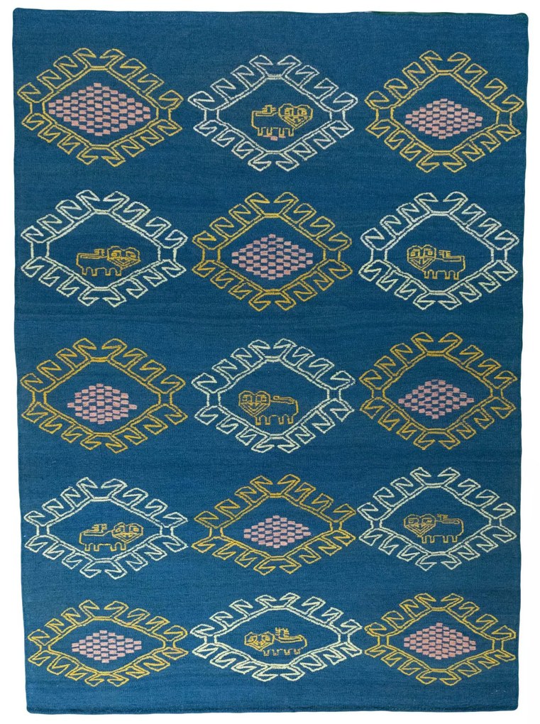 Kilim Tappeto persiano 250x180 Blu (Iran) Tessuto A Mano