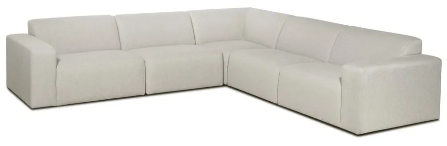 Divano con penisolare beige Roxy - Scandic