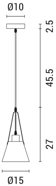 Lampadario a sospensione con filo 1xE27/40W/230V bianco