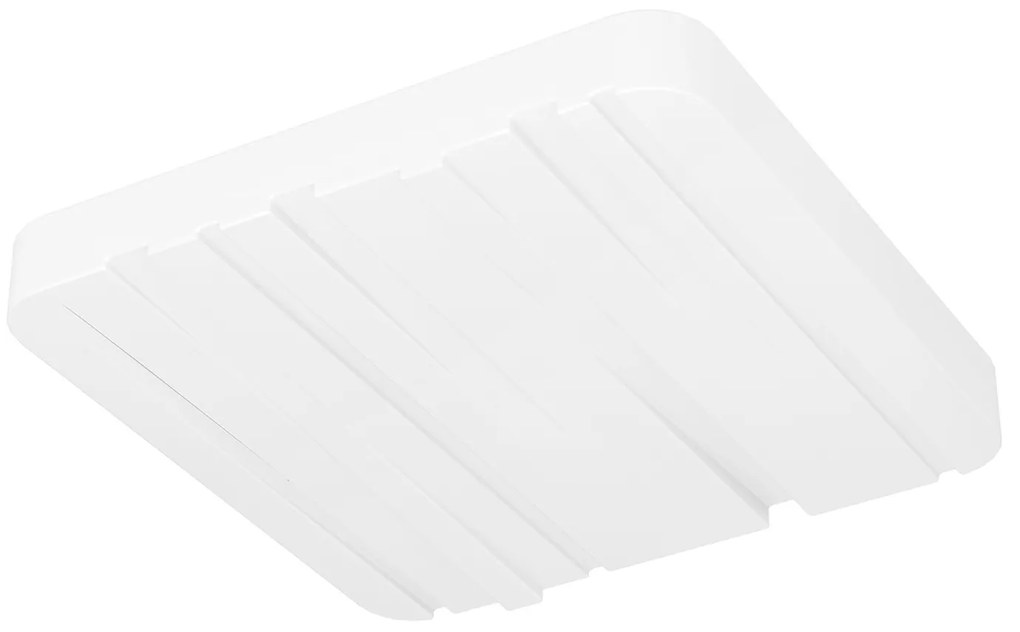 Plafoniera Moderna Ferentino Acciaio Bianco Luce Led Integrato 10W