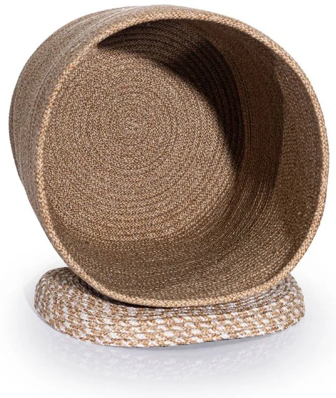 Scatola con coperchio beige in tessuto 36x45x50 cm – Mioli Decor