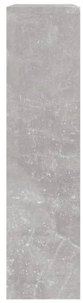 Scarpiera con Specchio a 2 Livelli Grigio cemento 63x17x67 cm