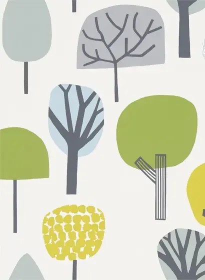 Scion Carta da parati Liora - Citrus/ Gecko/ Glacier