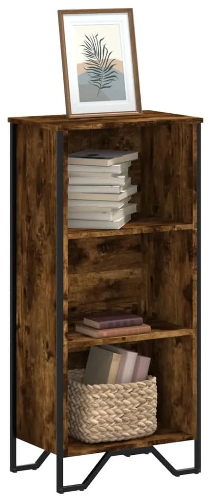 Libreria Rovere Fumo 50x31x106 Cm İn Legno Multistrato /
