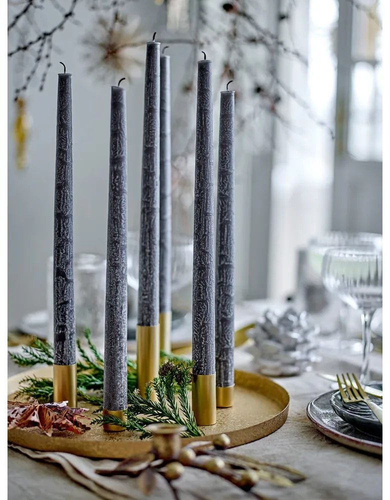 Portacandela in gres Pine – Bloomingville