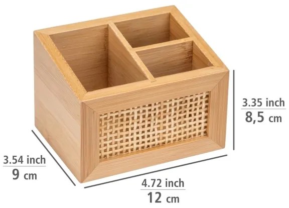 WENKO 25600100 - Organizer ALLEGRE 12x9 cm marrone