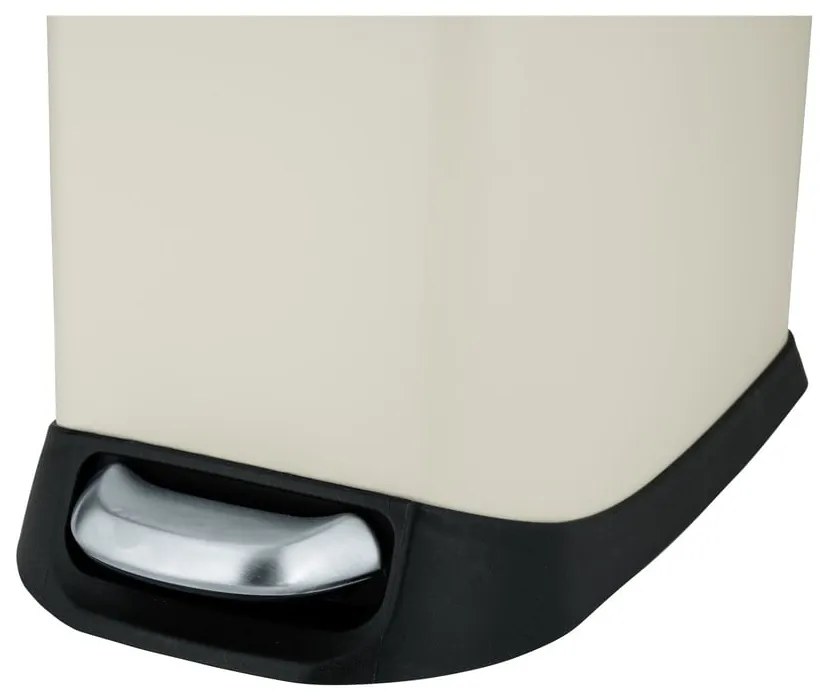Cestino per la spazzatura color crema in acciaio con pedale 12 l Design – Wenko