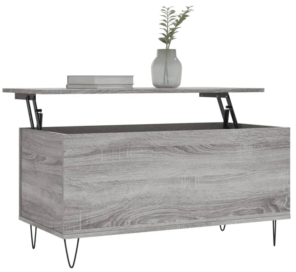 Tavolino salotto grigio sonoma 90x44,5x45 cm legno multistrato