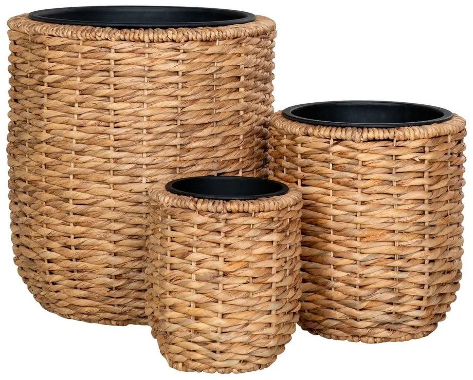 Set di vasi in giacinto d'acqua 3 pezzi ø 49 cm Hanoi - House Nordic