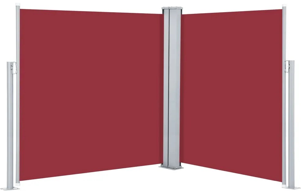 Tenda da Sole Laterale Retrattile Rossa 140x600 cm