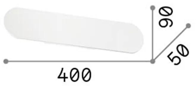 Applique Moderna Echo Metallo Bianco Led 20W 3000K Luce Calda