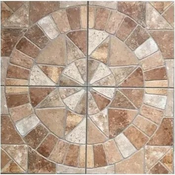 Pavimento grès fine porcellanato smaltato 34 x 34 cm Ceramiche San Nicola serie Ventaglio Pavé Gubbio
