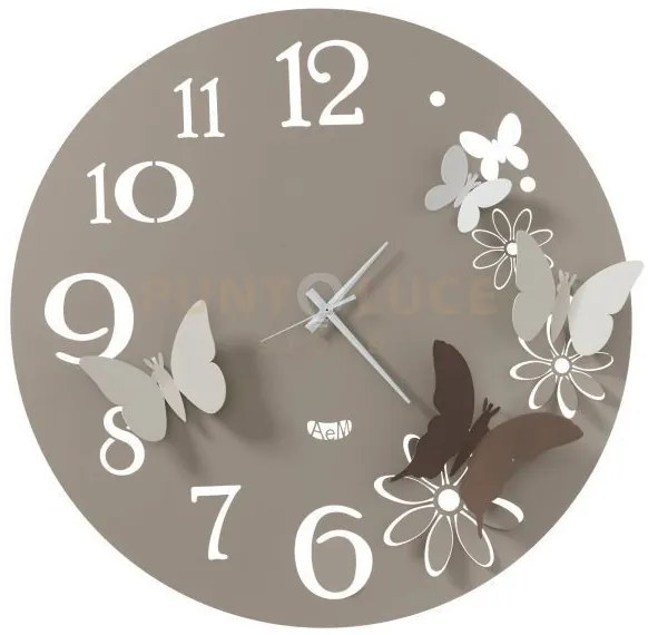 Orologio da parete particolare butterfly flowers grande sabbia e br...