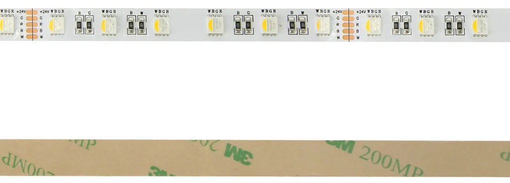 Striscia LED Professional - RGBW Natural White  - IP20 - 18W/m - 5m - 24V Colore RGBW