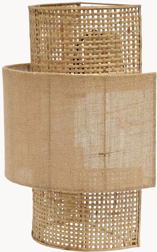 Lampada da parete in rattan fatta a mano Bolly
