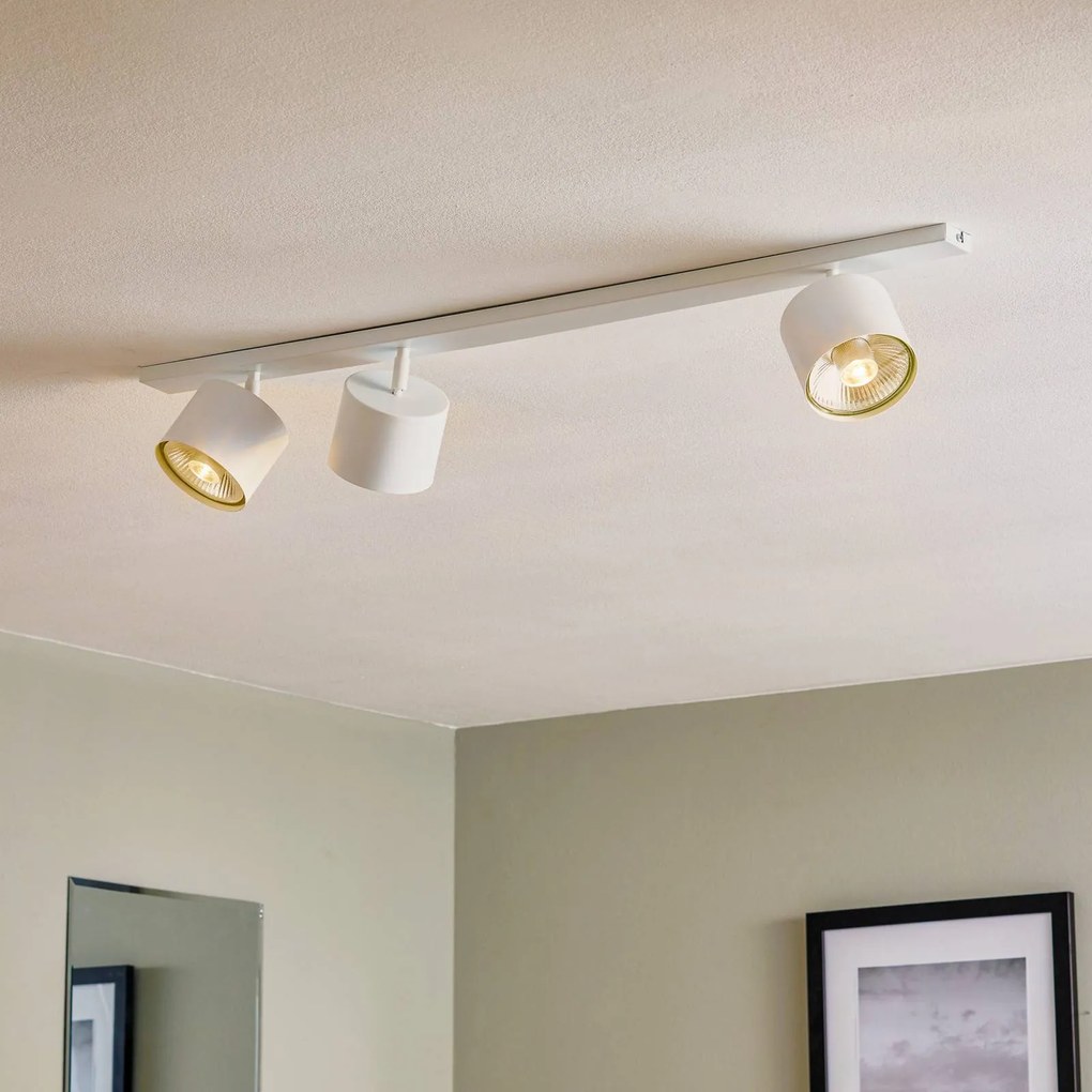 Plafoniera soffitto Bot ALDEX, dimmerabile, Bianco / Opale, Soggiorno / Sala da pranzo, Metallo, Plafoniera