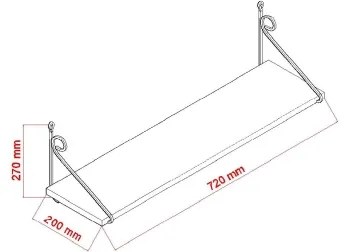 Mensola da parete SERAMONI 27x72 cm bianca