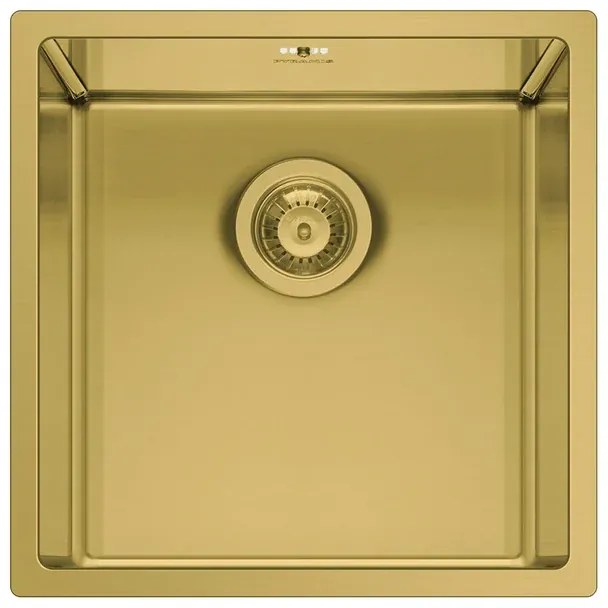 Lavello sottotop 1 vasca PYRAMIS Astris inox L 40 x L 40 cm oro