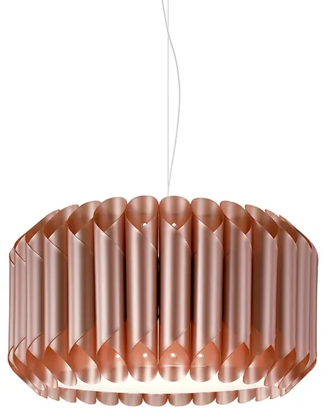 Sospensione Moderna 1 Luce Louise In Polilux Rame D50 Made In Italy