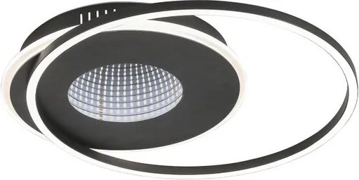 Plafoniera LED TRIDI Ø 43 cm nero IP20 bianco naturale, 4300 lumen