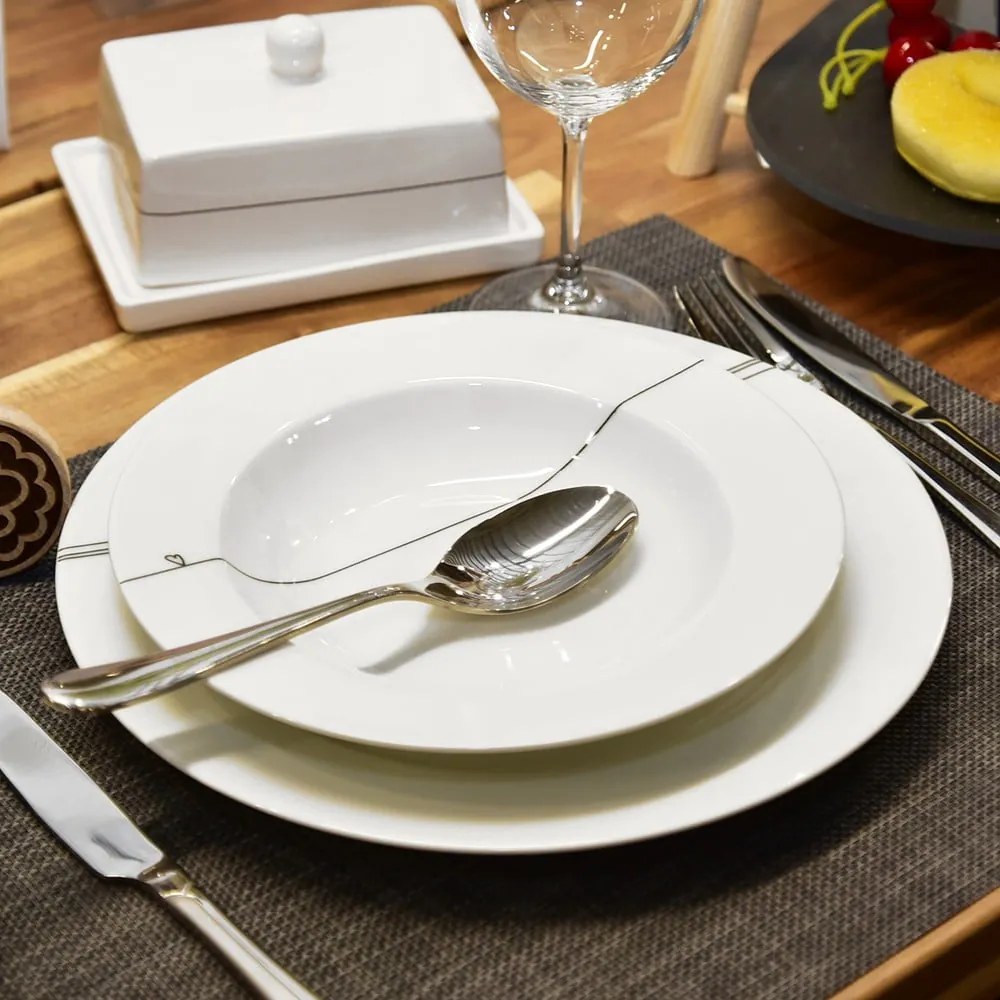 Posate argentate in acciaio inox 24 pz Mirror – Orion