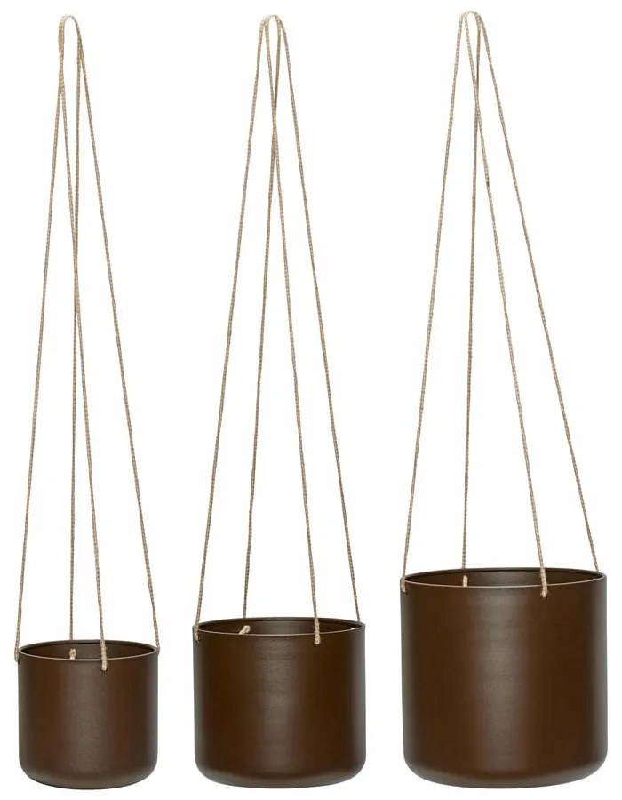 Set di coprivaso in metallo da appendere/parete 3 pz ø 25 cm Bloom – Hübsch