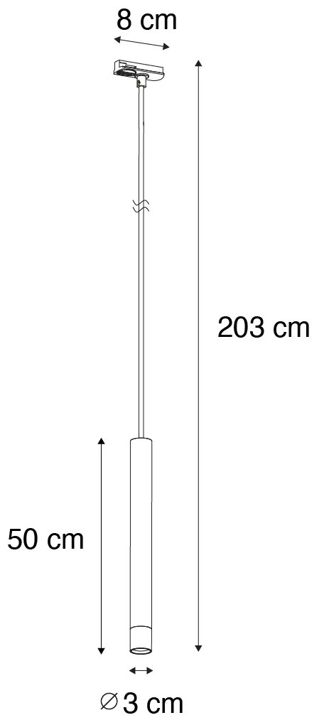 Lampada a sospensione moderna bianca per sistema a binario monofase - Iconic Frini