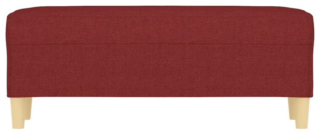 Panca rosso vino 100x35x41 cm in tessuto