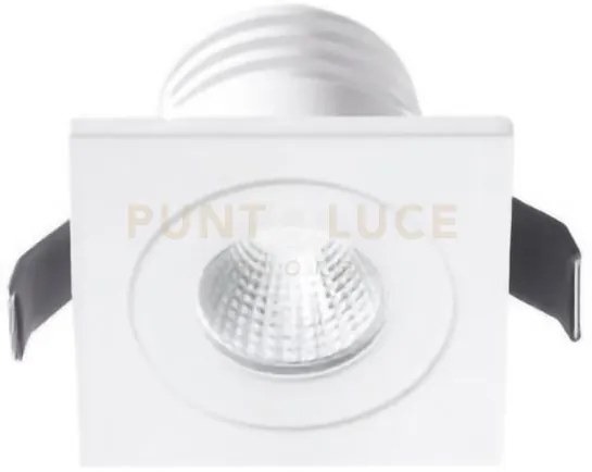 Gfa771c- faretto da incasso led 3000k 350lm 5w quadrato 5x5cm allum...