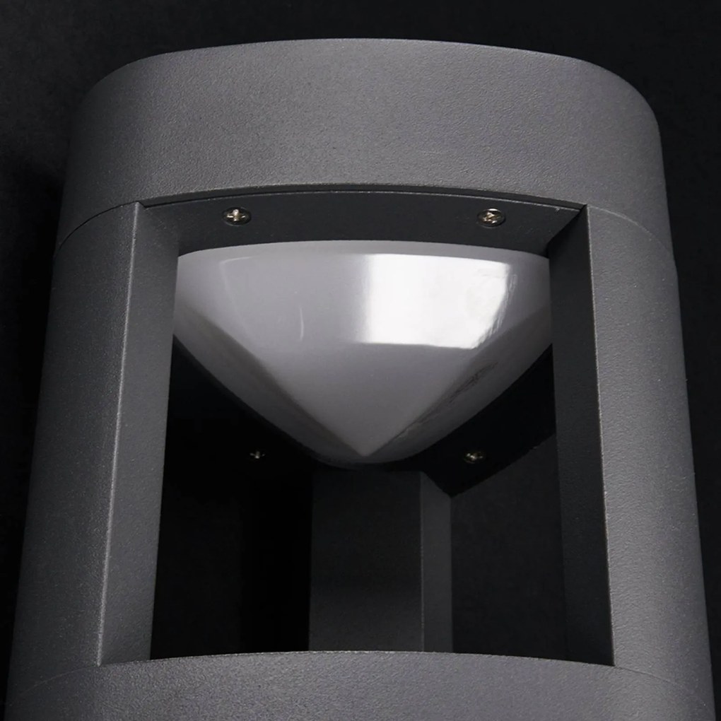 Applique da esterni a LED Pirron Lucande, Nero, Alluminio, Moderno, Applique LED da esterni