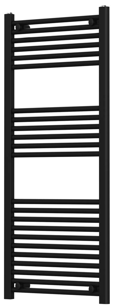 Termoarredo Dritto 120x50 Interasse 45 Cm Feridras Nero Opaco