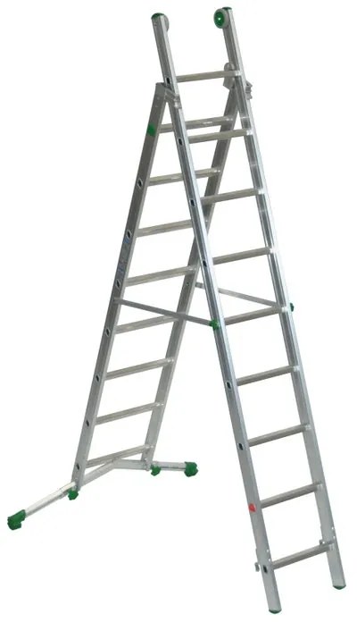 Scala a sfilo FACAL Super Prima 2 rampe in alluminio 2 x 9 gradini portata massima 150 kg EN 131 per lavori fino a 5.7 m