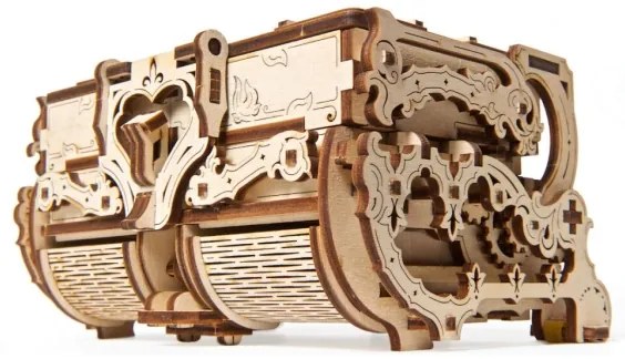 Ugears - 3D puzzle meccanico in legno Scatola di gioielli antichi