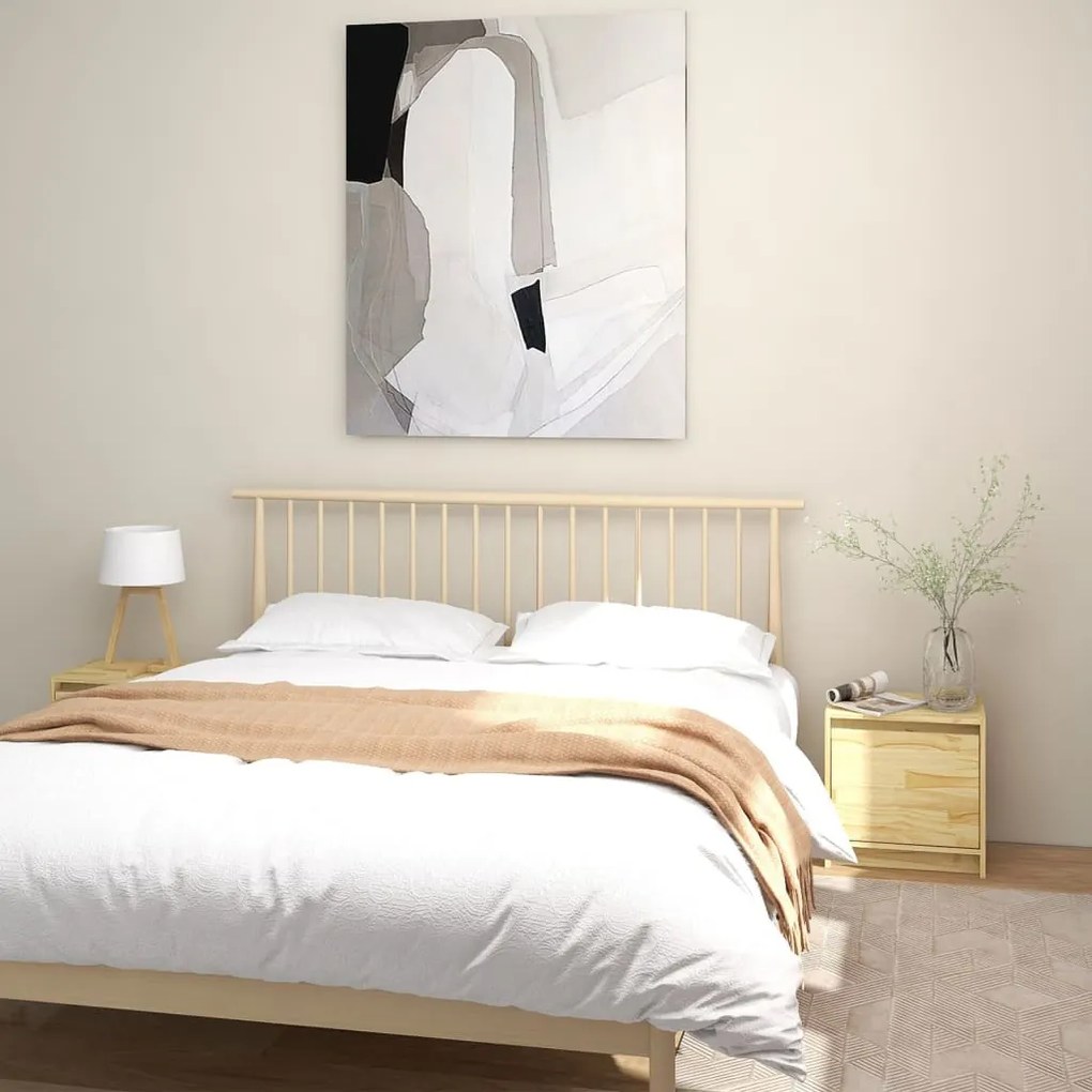 Comodini 2 Pz 40x30,5x40 Cm İn Legno Massello Di Pino /