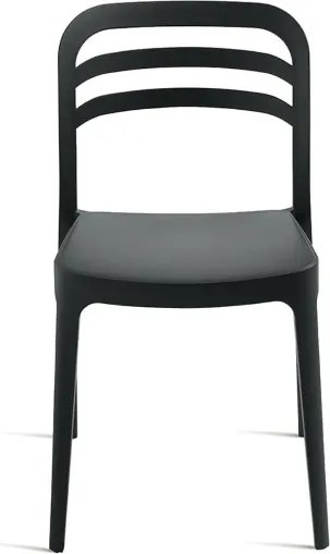 Sedia da giardino in polipropilene impilabile - DJANGO ANTRACITE 2 pezzi