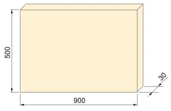 Piano d'appoggio finitura rovere per tavolo 90x50 cm in legno