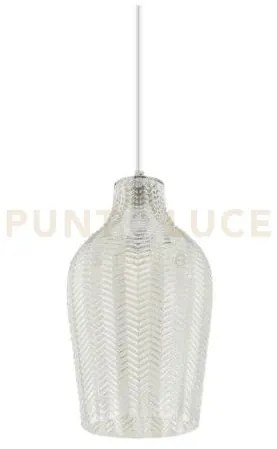Sospensione iris 1 luce diffusore vetro trasparente senza base