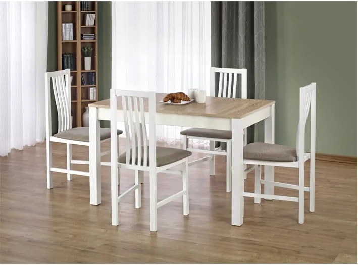 Tavolo Ksawery in rovere sonoma/bianco - L 120 x l 68 x h 76 cm