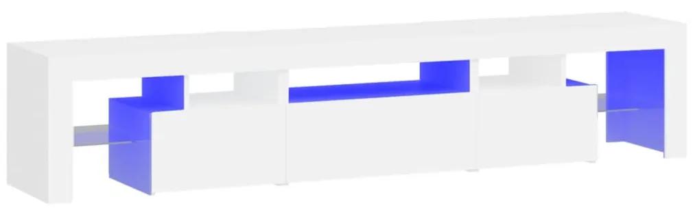 Mobile porta tv con luci led bianco 200x36,5x40 cm
