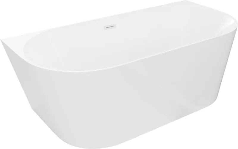Mexen Oval Slim vasca autoportante a parete 170 x 80 cm, bianca, troppo pieno bianco - 52661708000-20